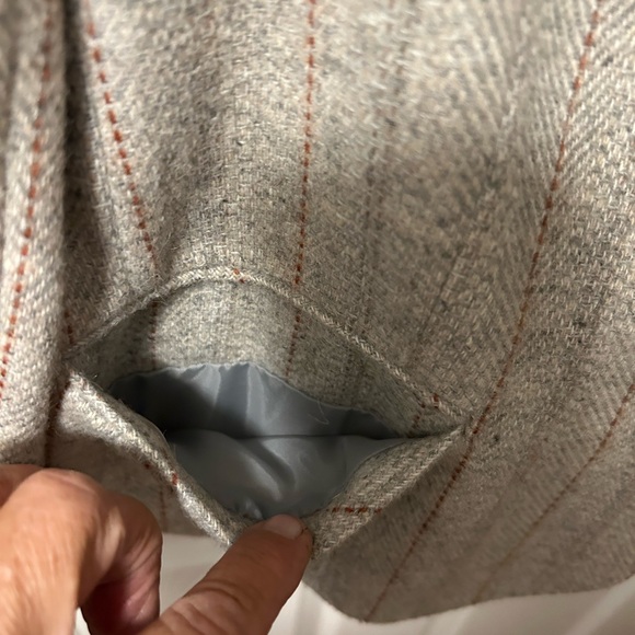 Blazer Astor One Wool blend women’s Buisness grey brown striped lined size 10 - Picture 2 of 9